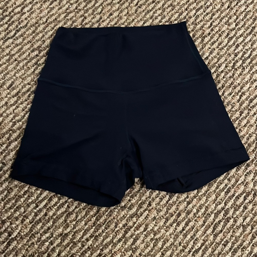 True navy align shorts